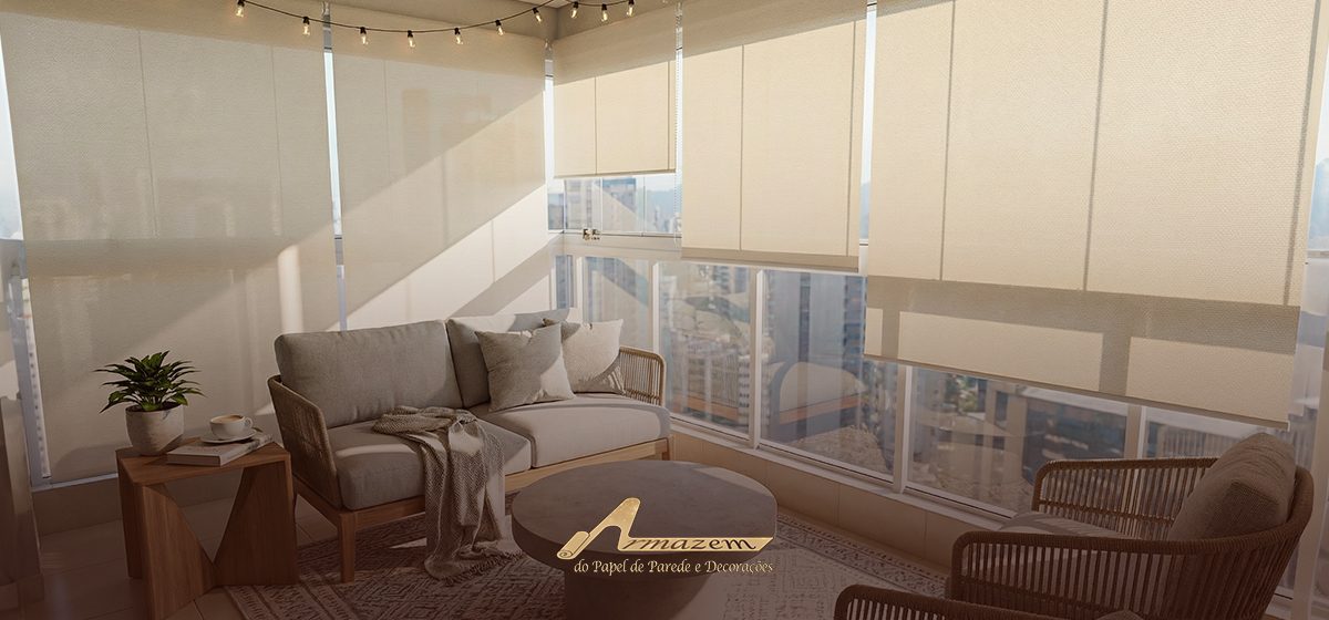 Modelos de cortinas e persianas para sacada